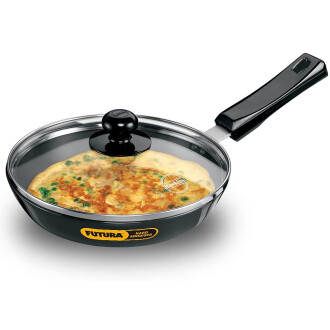 Hawkins AF22G Hard Anodised Frying Pan With Glass Lid
