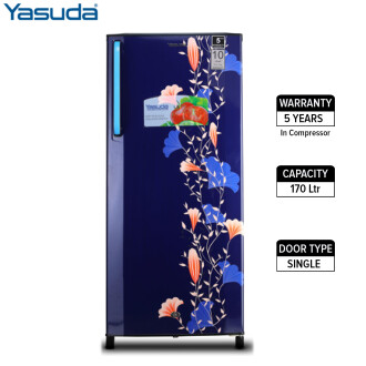 Yasuda 170 Liter Ycdc170BL Single Door Refrigerator - Blue