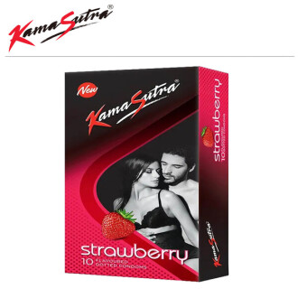 KamaSutra Excite Series Strawberry Flavored Condoms (Pack of 10)