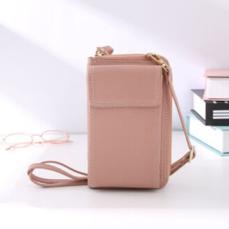 Ximi Vogue Pink Simple Style Trendy Phone Pouch For Women
