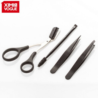 XimiVogue Black Professional Eyebrow Shaping Tool 4-in-1 Set