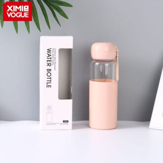 XimiVogue Creative Heat-Resistant Glass Water Bottle