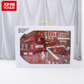 XimiVogue Red Fire Fighting Truck Toy Gift Set