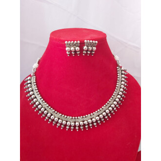 German silver Neckless with earrings