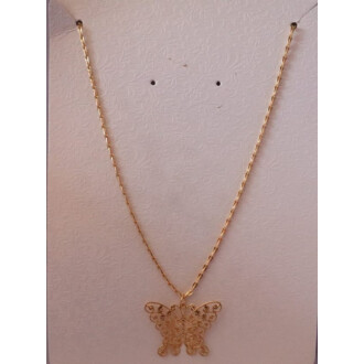 Micro gold plated beautiful butterfly design necklace