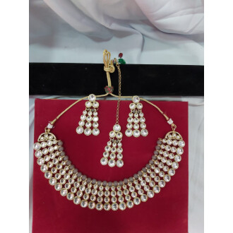 Stone link neckless set