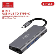 Earldom ET-W21 8 in1 USB HUB to Type-C PD