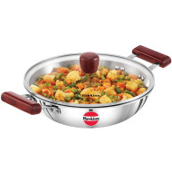 Hawkins SSD25G Stainless Steel Deep Fry Pan With Glass Lid Induction Compatible