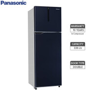 Panasonic 336Ltr Double Door Nr-Bg342Dalk Refrigerator - Deep Ocean Sparkle