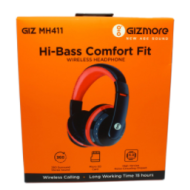 Black Gizmore Hi-Bass Comfort Fit Wireless Headphone