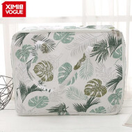 XimiVogue Grey Large-Sized Nordic Style Leaves Pattern Storage Organizer Bag