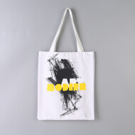 Ximi Vogue Stylish Scrawl Pattern Canvas Tote Bag (White)