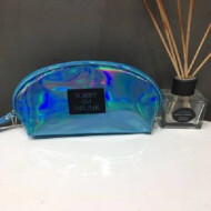 Ximi Vogue Trendy Shiny Semicircle Makeup Bag (Blue)