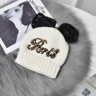 XimiVogue White Goddess Lace Knit Hat For Baby