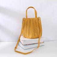 XimiVogue Lemon Yellow Trendy Irregular Pattern Tote Bag for Women