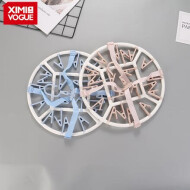 XimiVogue Round Clothes Hanger with 20 Clips - Per Piece