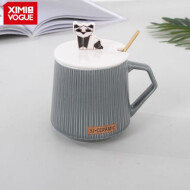 XimiVogue Light Grey Nordic Style Cartoon Panda Mug