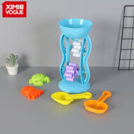 XimiVogue Multicolor 5-in-1 Blue Sand Clock Beach Toy Set