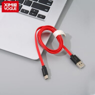 XimiVogue Red 1M Flat Cable Sync Charging Cable for Type-C