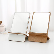 XimiVogue Table Mirror (Small)(White/Natural wood)