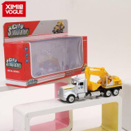XimiVogue Yellow American Excavator Truck Toy
