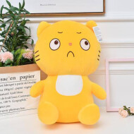 XimiVogue Yellow Sitting Angry Cat Plush Doll