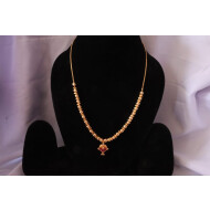 1 gram gold forming part wear neckless with Ruby stone