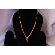 1 gram micro gold forming part wear neckless with Ruby stone