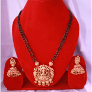 God Laxmi Desing Pendant Set with Big Earrings