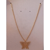 Micro gold plated beautiful butterfly design necklace