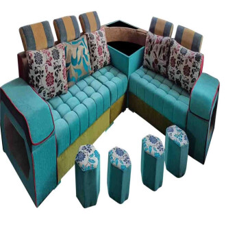 GREEN-L-SOFA