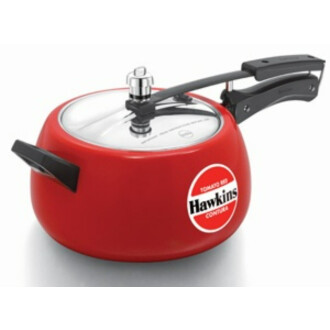 Hawkins CTR50 5.0 ltrs Ceramic-Coated Contura Pressure Cooker - Tomato Red