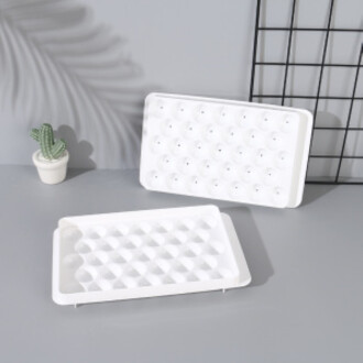 XimiVogue White Round Ice Cube Tray