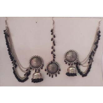 BAHUBALI EARRING WITH TIKA