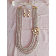 Stone link beaded mala