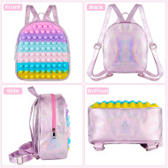 Colorblock Push Pop Bubble Backpack for kids