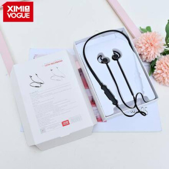 XimiVogue Black Simple Style Bluetooth Earphones with Neckband