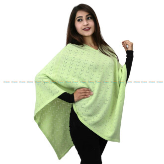 V-Neck Poncho for Laddies In fashionable design