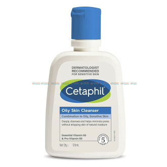 Cetaphil Oily Skin Cleanser 125 ml, Daily Face Wash for Oily, Acne prone Skin , Gentle Foaming