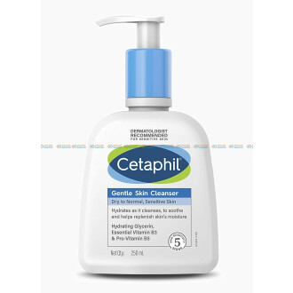 Face Wash by Cetaphil, Gentle Skin Cleanser for Dry to Normal, Sensitive Skin - 250 ml| Hydrating Face Wash with Niacinamide,Vitamin B5| Dermatologist Recommended| Paraben, Sulphate Free