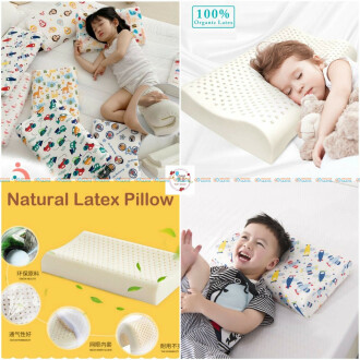 KidsSansar - Natural Latex Neck Pillow Durable Cervical Pillow & Sleeping Support For Children
