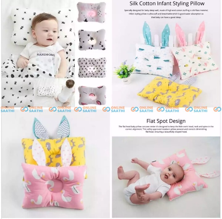 Baby Soft Head Shape Pillow Rabbit Ear Design
