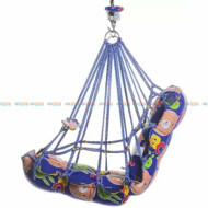 Baby Swing hanging Jhula up to 15KG Cotton Small Swing  (Blue)