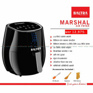 Baltra Marshal 3.5L Digital Display Air Fryer With Touch Control LCD Panel And Timer