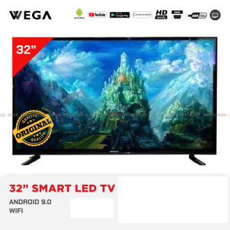 WEGA 32" Smart HD LED TV With 8GB ROM & Android 9(Black)
