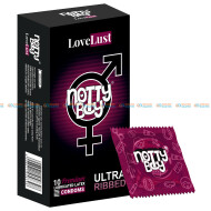 NottyBoy LoveLust Ultra Ribbed Condoms (Pack of 10)