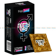 NottyBoy BiggBang 4-IN-1 Extra Time, Ribbed, Dotted, Contoured Condoms (Pack of 10)