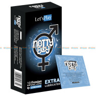 NottyBoy LetsPlay Extra Lubricated Plain Without Dotted Condoms (Pack of 10)