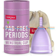 Sirona Reusable Menstrual Cup With Medical Grade Silicone Large