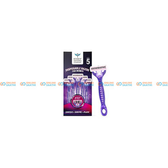 BOMBAE Hair Removal Razor for Women (Pack of 5)